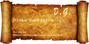 Dinka Gabriella névjegykártya
